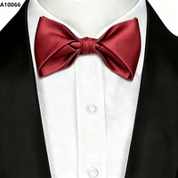 Noeud papillon pour homme en satin de polyester solide, pré-noué, réglable, pour mariage formel, fabricant professionnel de cravates