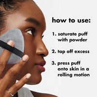 Éponge cosmétique grise en forme de goutte, sans éclats, facile à nettoyer, réutilisable, sans latex, pour l'application de poudre