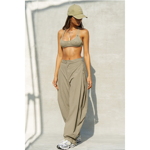 <span class=keywords><strong>Pantaloni</strong></span> a Palloncino alla Moda da Donna, Streetwear, Larghi e Comodi, Casual, a Vita Alta, Leggeri, a Gamba Larga, Stile Paracadute - Product Image 1