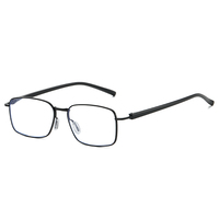 Lunettes de lecture rectangulaires unisexes H8901, 1 pièce, monture en métal, lunettes correctrices de la presbytie pour hommes et femmes, monture en verre