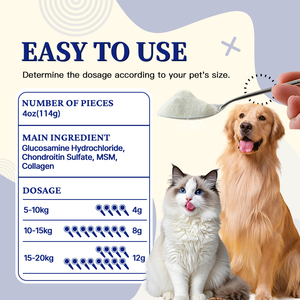 Pet Healthcare Powder for <strong>Dogs</strong> Cats <strong>Hip</strong> Joint Supplements Glucosamine Hydrochloride Chondroitin Sulfate Fast Absorption Non-GMO - Product Image 3