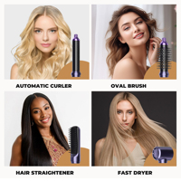 OEM ODM Multi-styler 5 en 1, moteur BLDC 110000 tr/min, ensemble sèche-cheveux, brosse à air chaud ionique, séchage rapide, interchangeable, usage domestique