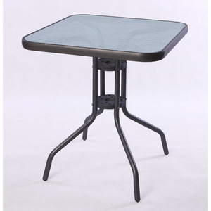 <span class=keywords><strong>Table</strong></span> de Repas <span class=keywords><strong>Carrée</strong></span> de Bistro 60x60 cm <span class=keywords><strong>avec</strong></span> Structure Entièrement en Acier - Product Image 2