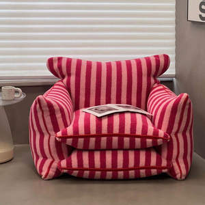 <span class=keywords><strong>Sofa</strong></span> Santai NOVA Desain Baru Bergaris Hitam dengan Sandaran Tangan, Kemasan Terkompresi, Kursi <span class=keywords><strong>Sofa</strong></span> Tunggal untuk Perabot Ruang Tamu - Product Image 5