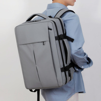 Sac à dos pour ordinateur portable de grande capacité pour hommes, avec logo personnalisé, port de charge USB, étanche, extensible, pour les voyages d'affaires et les trajets quotidiens