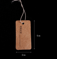 Étiquettes suspendues en carton kraft recyclé, étiquettes de vêtements en papier, étiquettes tissées personnalisées, étiquettes imprimées, étiquettes de vêtements durables, 1 pièce