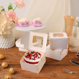 Scatole Bianche per Torte con Finestra, Piccole Confezioni per Pasticceria, Dolci, <span class=keywords><strong>Biscotti</strong></span>, Dessert, Macaron, Caramelle, Regali di Natale - Product Image 6