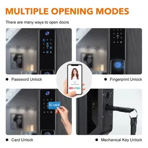 Good Price Digital Smart Lock Aluminum Door Fingerprint Waterproof Ttlock Smart Door Lock With Camera