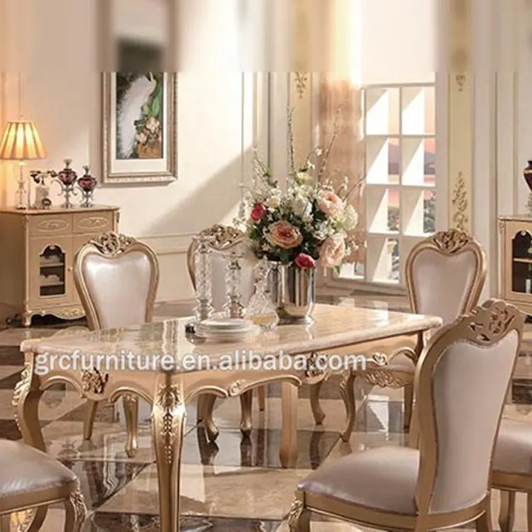 Arabic new luxury royal rose gold wooden dining chair