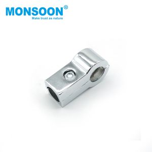 Connecteur de tube rond en métal chromé réglable à 2 voies pour penderie et séchoir à linge - Product Image 4