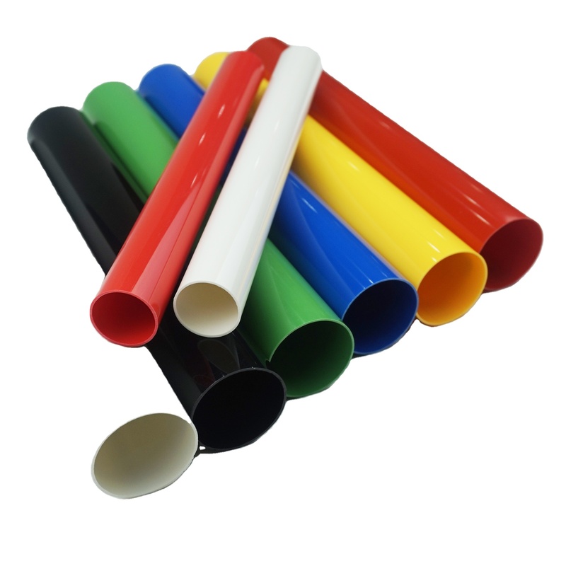 Plastic Transparent Round Pipe Custom Colorful