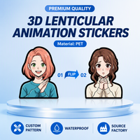 Autocollants personnalisés imperméables Manga Stickers Anime Lenticulaire 3D Motion Sticker pour voiture ordinateur portable réfrigérateur décoration