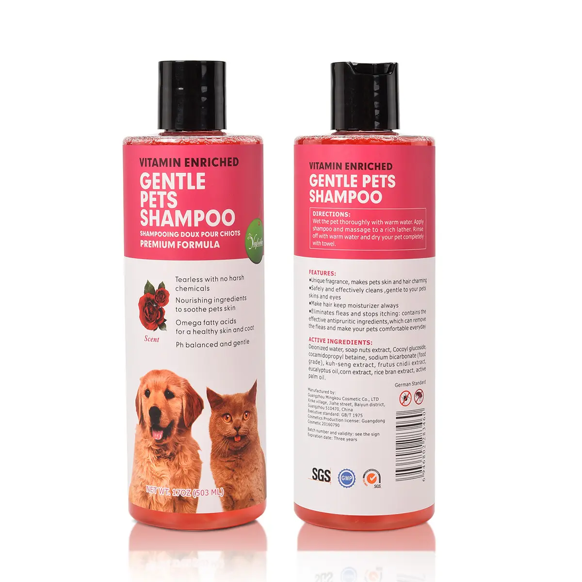 Shampooing concentré blanchissant Hydra de luxe bio pour chiens Shampooing professionnel de toilettage pour animaux de compagnie pour chiens et chevaux