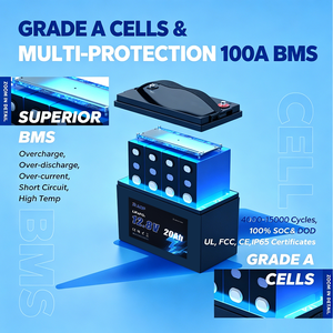 Batería de Almacenamiento de Energía ADF LifePo4 12V140Ah, Batería de Fosfato de Hierro y Litio LifePo4 de 24V 48V 50Ah 100Ah 200Ah 300Ah 400Ah con BMS - Product Image 6