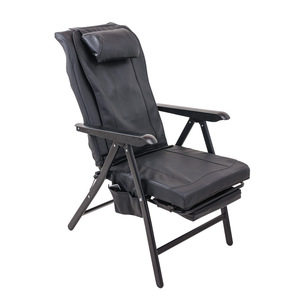 Massage Chair <b>Reclining</b> Foldable Artificial Leather Home Use Black - Product Image 4
