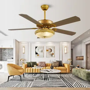 Factory Direct Sales Are Cost-Effective Modern Ceiling Fan With Led Light 5 Composite Board Blades Traditional Fan