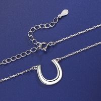 Daochong personnalisé mode femmes équestre bonne chance fer à cheval pendentif argent 925 collier