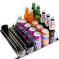 Distributeur de canettes de soda à ressort, système de gestion des étagères à bière Tyay, pousseur et séparateur, organisateur de boissons pour réfrigérateur