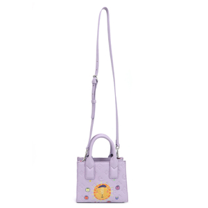 Bolso de Mano Portátil para Mujer, con Estampado de Dibujos Animados, en Cuero Sintético Repujado, Simple, Moderno y Versátil - Product Image 2