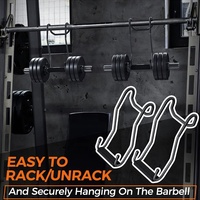 Wellshow Sport Haltère Spotter Crochets pour Banc Presse Power Rack Attachements Haltères Rack pour Poitrine Workout Connecter à Barbell