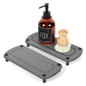 FIGOO - Organisateur d'évier multifonctionnel avec plateau d'égouttage, séchage rapide, support métallique, installation facile pour évier, faible MOQ - Product Image 5