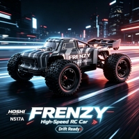 HOSHI N517A Frenzy, monster truck 4x4 brushless à l'échelle 1/12, vitesse 70 km/h, batterie LiPo 3S, chargeur rapide, télécommande 2,4 GHz, portée 300 m, prêt à rouler (RTR)