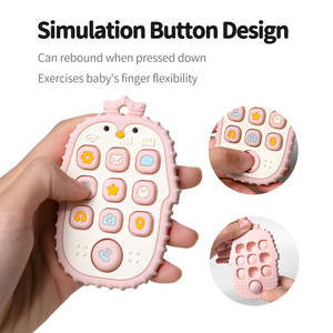 Nuevo Juguete de Peluche de Pingüino de Silicona Orgánica con Música, Mordedor para Bebés con Botón, Efectivo para Aliviar la Dentición, de 2 a 4 Años - Product Image 4