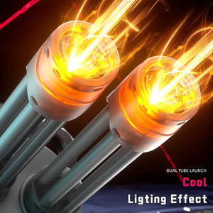 Pistolet à Eau Électrique Gatling Rotatif à Double Canon avec Lumière Flamme, Jouet d'Extérieur d'Été pour Enfants, Pistolet en Plastique à Jet pour Grossiste - Product Image 3