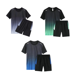 2025 Chuyên Nghiệp Tùy Chỉnh Nhanh Chóng Khô Ngắn Tay Áo Nhóm Thiết Lập Chạy Thể Thao 230G Đan Thêu - Product Image 1