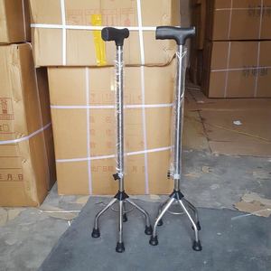 Bastón ajustable de fábrica al por mayor, bastón telescópico, bastón antideslizante de acero inoxidable de cuatro patas - Product Image 3