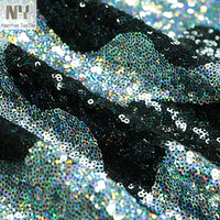 Tissu pour veste bomber Nanyee Textile, motif vache laitière holographique noir et argenté, très tendance