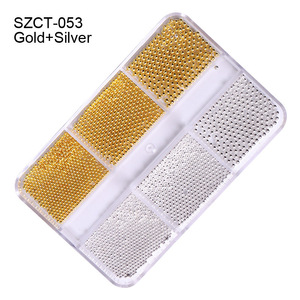 Juego de diamantes de imitación para uñas de estilo Punk, 6 cajas, nuevo producto, suministro, tipo 3D, Cuentas pequeñas de Metal, joyería de cuentas de acero para uñas - Product Image 4