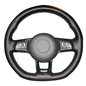 Housse de <span class=keywords><strong>volant</strong></span> de voiture en cuir microfibre à coudre à la main pour Volkswagen VW Golf7 GTI GolfR MK7 VW Polo GTI <span class=keywords><strong>Scirocco</strong></span> 2015 2016 - Product Image 1