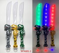Espada de Juguete de Plástico LED Neon-Glo con Sonido para Niños, Regalo con Luces Intermitentes, Sin Batería