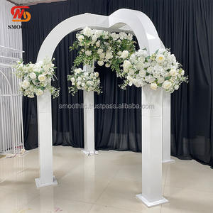 Arche ronde blanche pour décoration de scène de mariage en plein air, passerelle d'entrée, support de fond - Product Image 2
