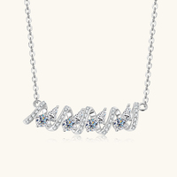 Collier Pendentif Long Ondulé en Argent Sterling 925 Plaqué Or 14K avec Moissanite Couleur D VVS1 pour Femme – Prix de Gros Bas