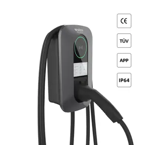 Wolun 7KW 32A AC Charging Pile Electric Car Wall Charger IP64 Fast Charging Plug with 5m Cable Type 2