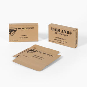 Maßgefertigte 9mm Papier-Munitionsbox Kartonverpackung Individuell Bedruckte Munitionsbehälter mit Kunststoffeinlagen |   OEM/ODM Großmengen-Munitionslagerung - Product Image 5