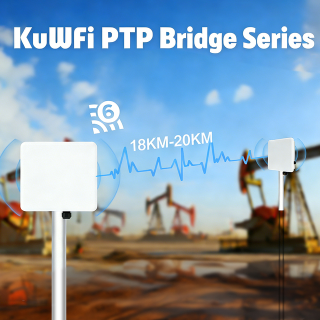 TDMA KuWFi Ethernet to WiFI6 Industrial Solar Bridge Cloud Platform Point to Multipoint 18-20km Transmission Wireless Cpe Bridge