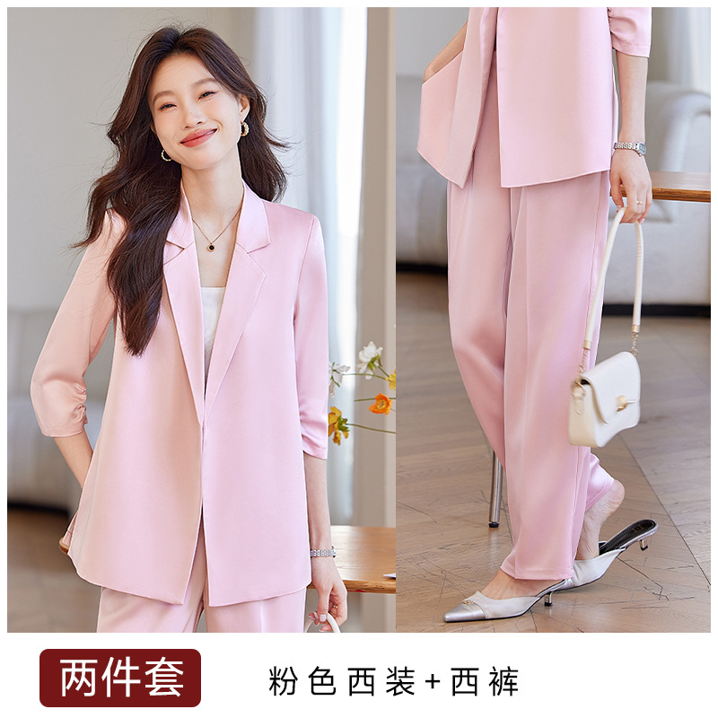 Pink suit pants
