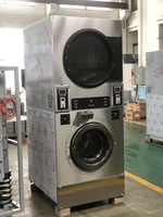 High Quality Fully Automatic Stainless Steel Coin Operating Industrial Washing Machine 12-25kg Capacity