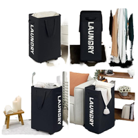Panier à linge pliable et enroulable, fin, portable, en polyester, avec roulettes