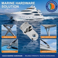 Accessoires de quincaillerie marine pour bateaux et yachts : Insert rond à œil intérieur en acier inoxydable 316 pour montage de bimini, pour tube de 3/4 pouce (19 mm)