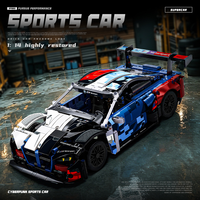 Supercar télécommandée technique MOC, kit de modèle de voiture de course GT à l'échelle 1:14, cadeau de collection pour l'affichage sur bureau pour garçons