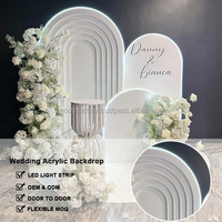 SMOOTH 2025 Événements phares : Panneau de fond en acrylique décoratif avec bande lumineuse pour arche, pour décoration de mariage et de fête