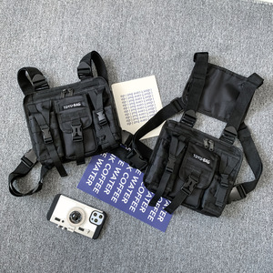 Sac de poitrine tactique, nouveau style tendance pour hommes, sac de poitrine inspiré de Hong Kong, sac à dos de sport d'extérieur, sac de travail - Product Image 1