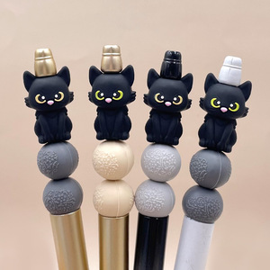 Perles de dentition en silicone chat noir, design 3D, pour bébés de 0 à 24 mois, thème Halloween unisexe - Product Image 3