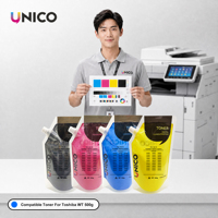 Poudre de toner compatible UNICO TFC65X pour Toshiba E-STUDIO 5540C 6540C 6550C Kit de recharge couleur CMJN en vrac pour imprimante laser