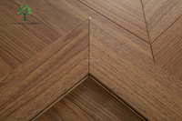 Plancher de danse de mariage à motifs classiques modernes Parquet en coquille durable Palissandre Noyer Chevron Plancher en bois d'ingénierie brossé