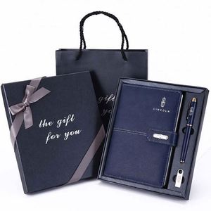 Wholesale Corporate Leather Notebook Gift Set With Pen Customizable Luxury Business Stationery Item Note Book A5 <b>Journal</b> Diary - Product Image 5